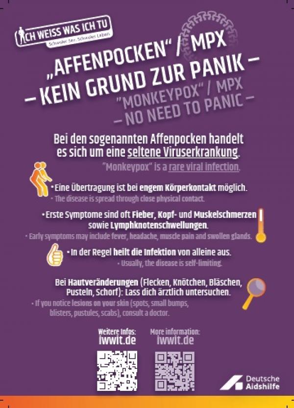 "Affenpocken" / MPX - Kein Grund zur Panik - (Flyer)