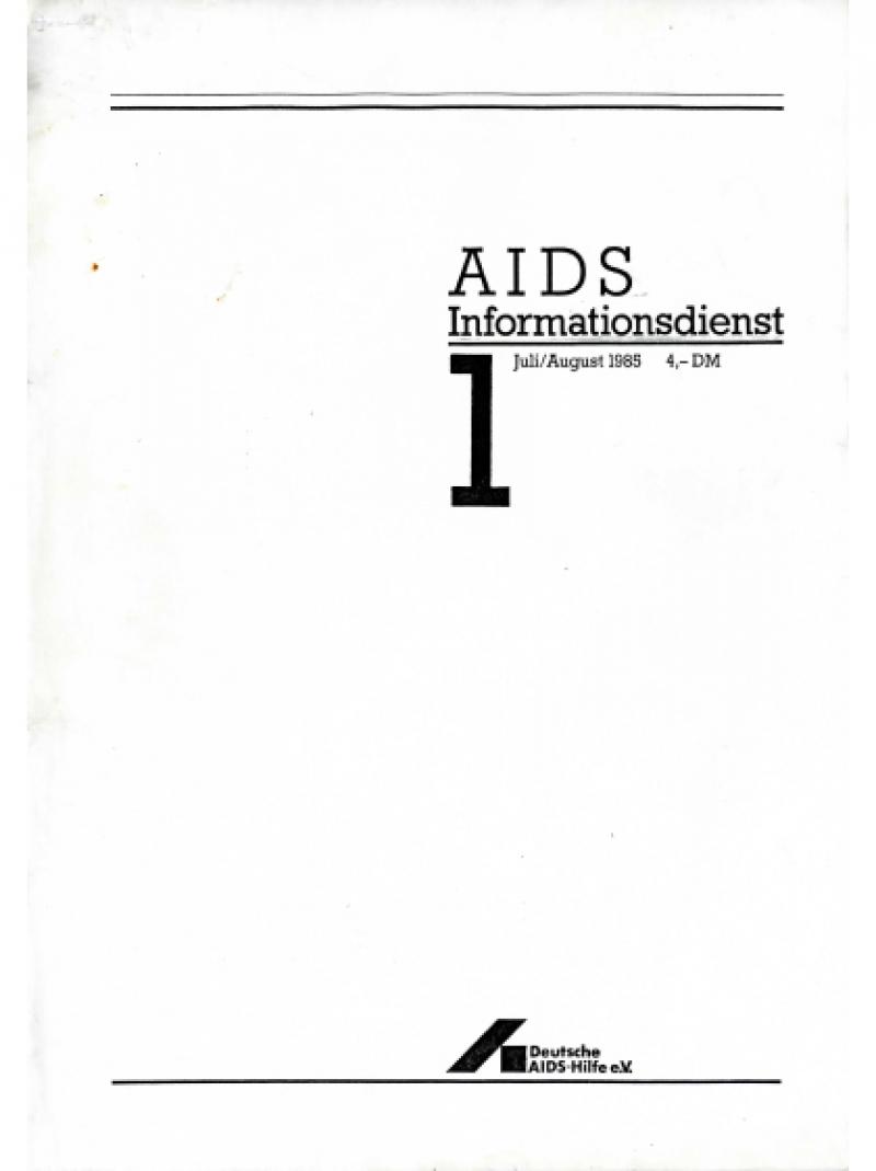 AIDS Informationsdienst Nr.1 Juli/August 1985