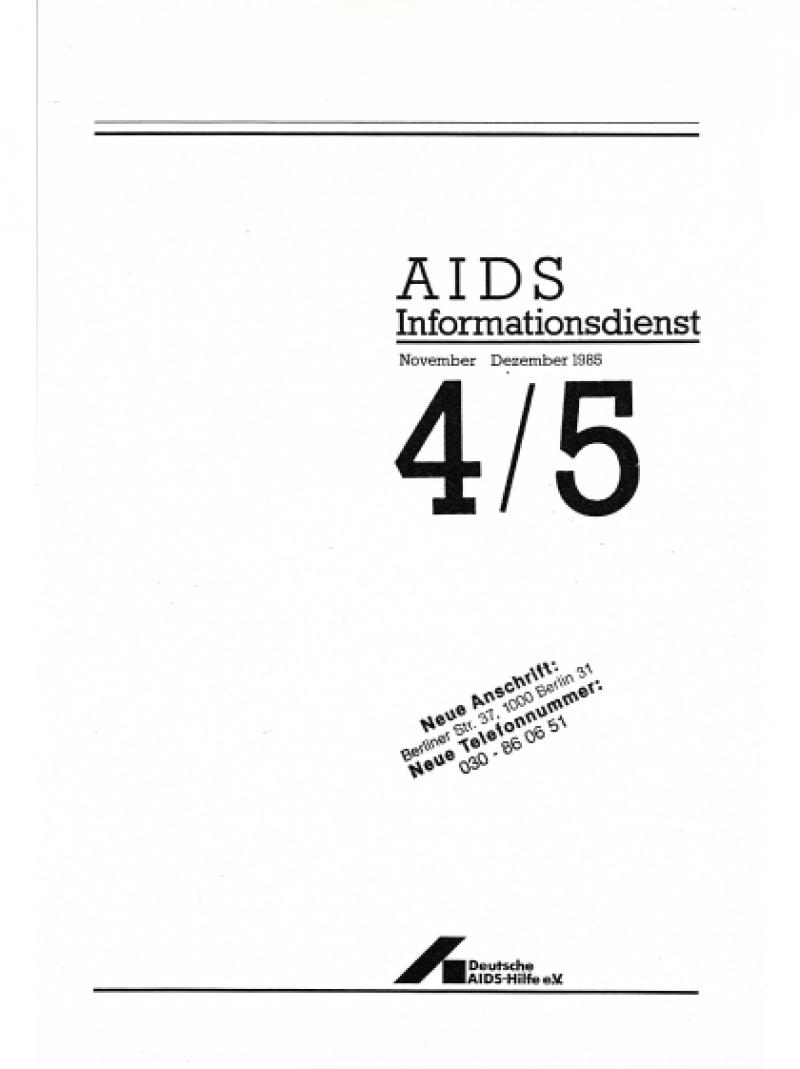 AIDS Informationsdienst Nr.4/5 November/Dezember 1985