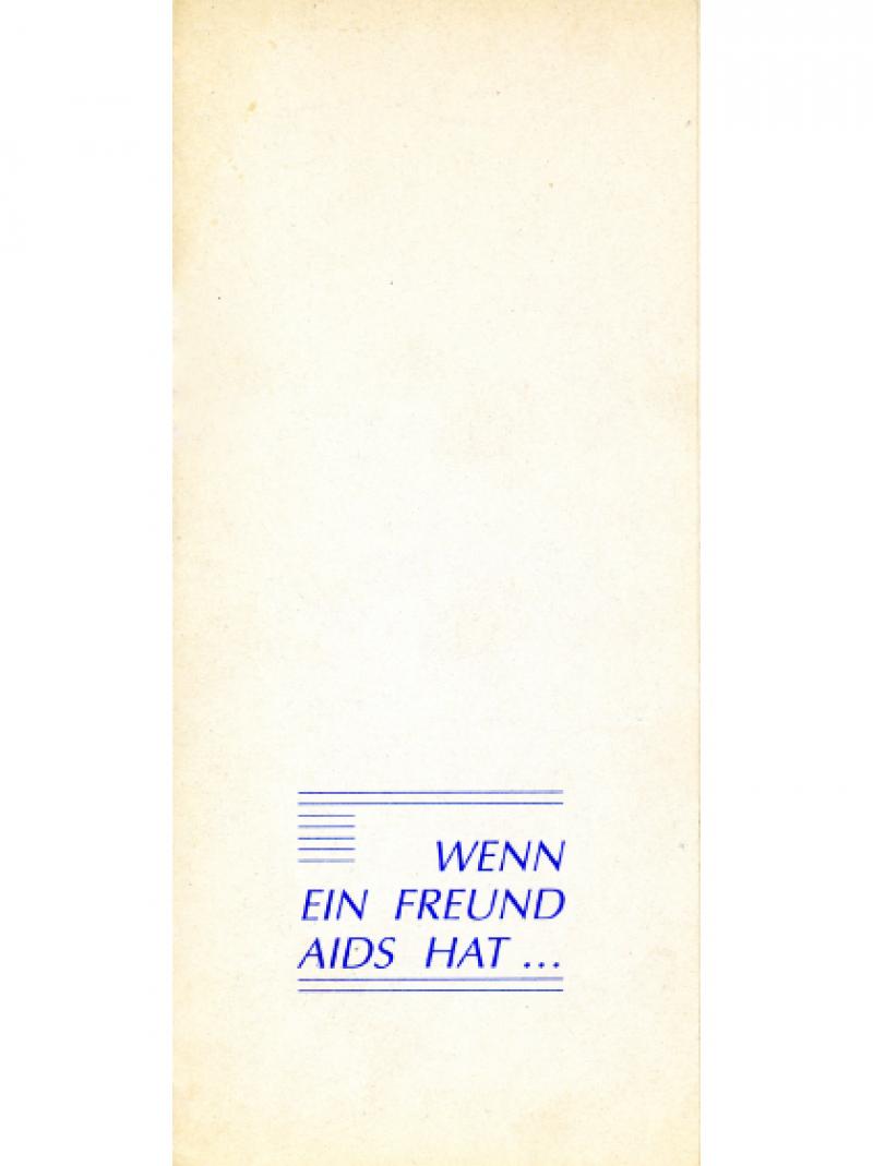 Wenn ein Freund AIDS hat... 1985