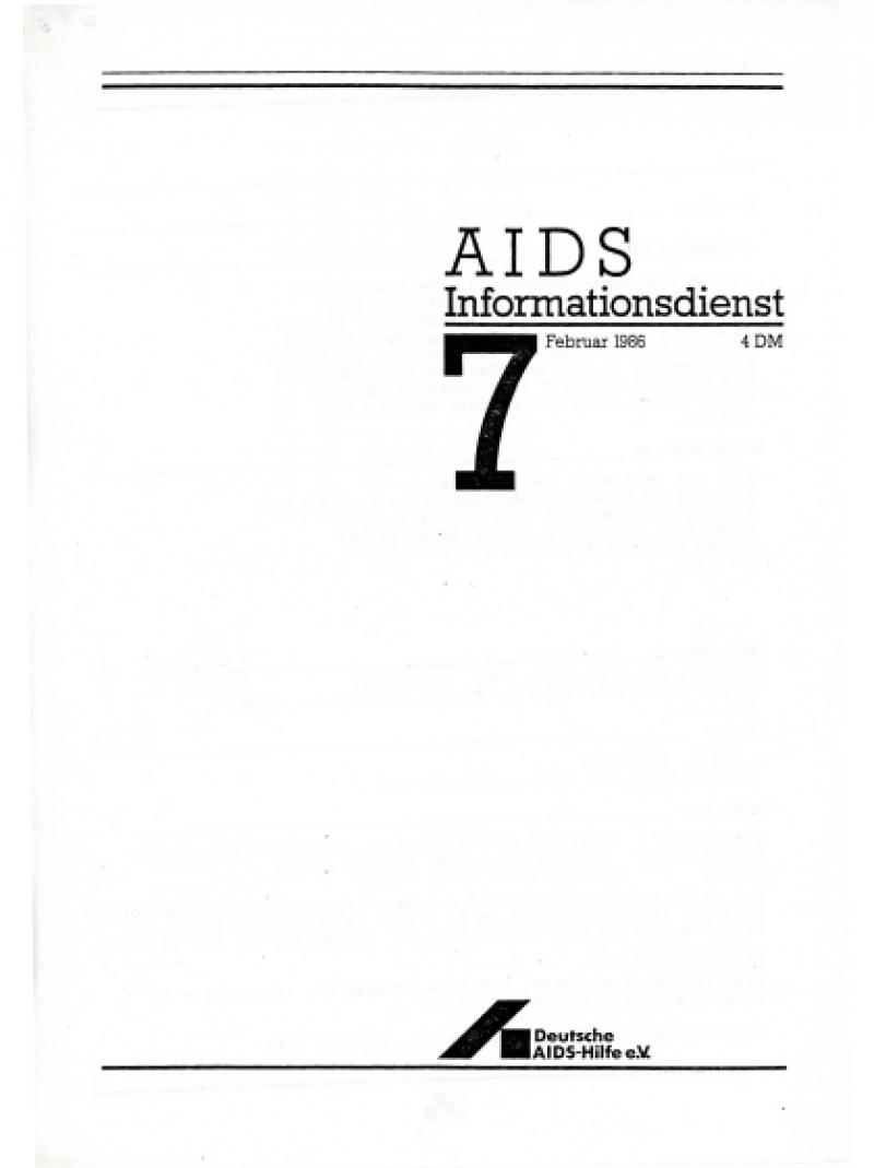 AIDS Informationsdienst Nr.7 Februar 1986