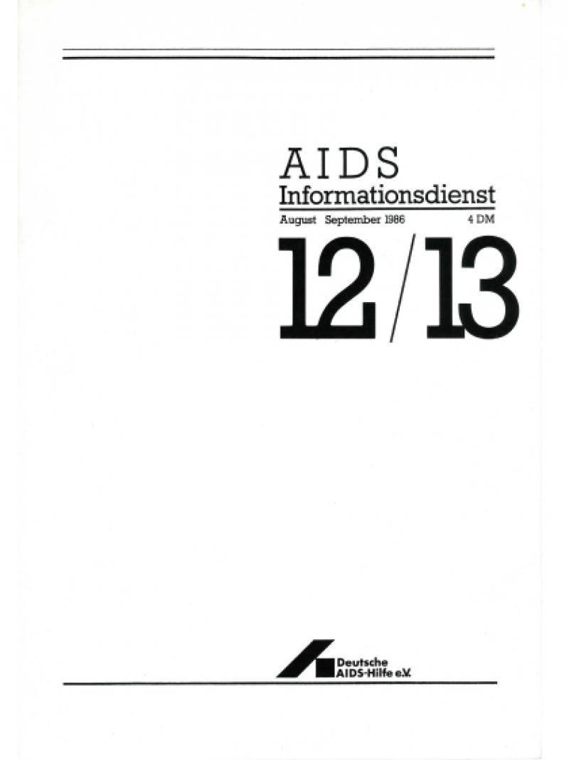 AIDS Informationsdienst Nr.12/13 August/September 1986
