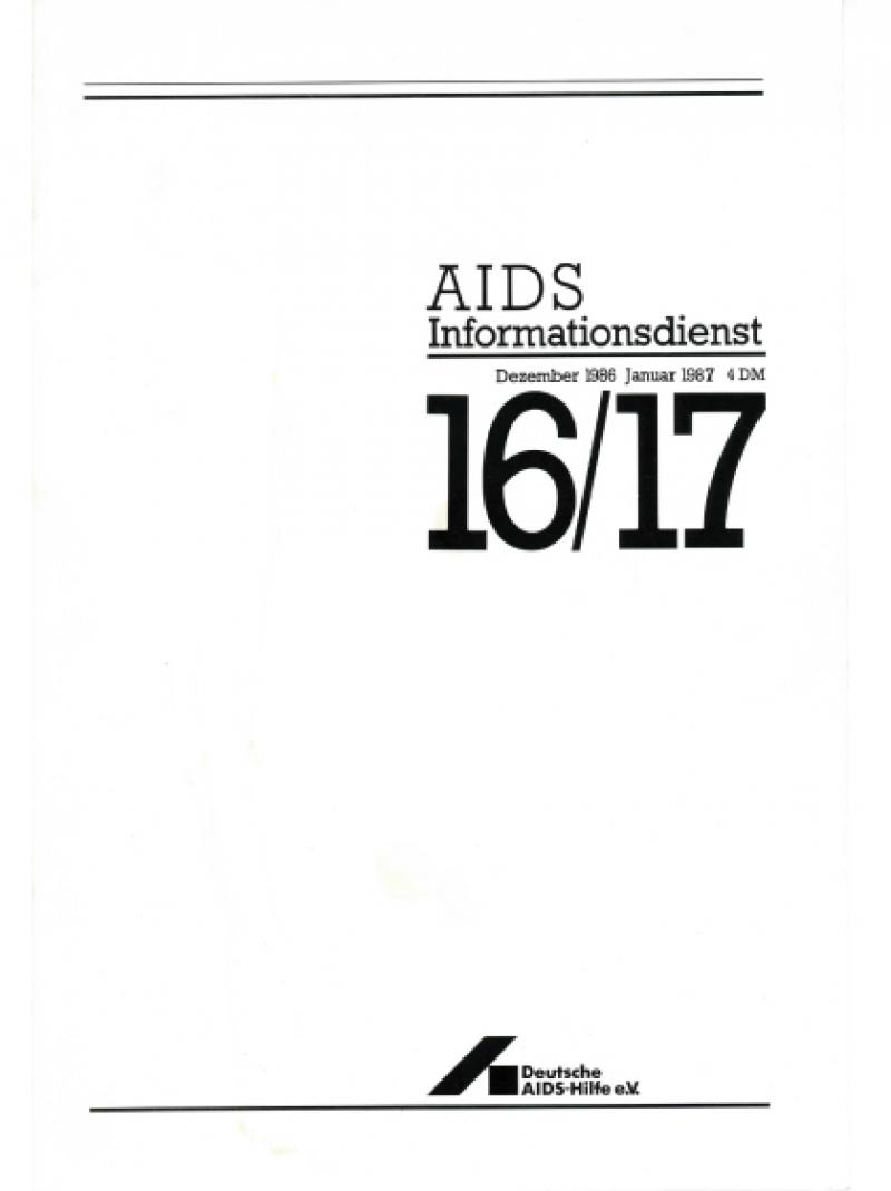 AIDS Informationsdienst Nr.16/17 Dezember 1986/Januar 1987
