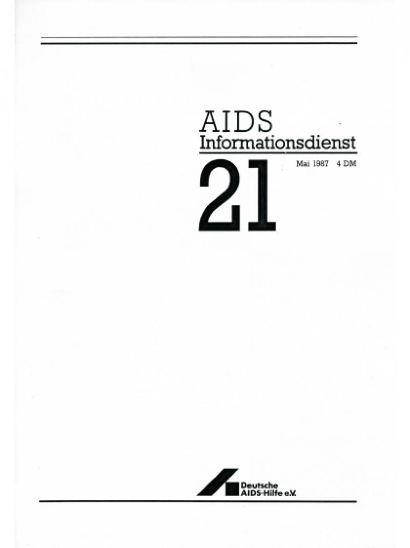 AIDS Informationsdienst Nr.21 Mai 1987