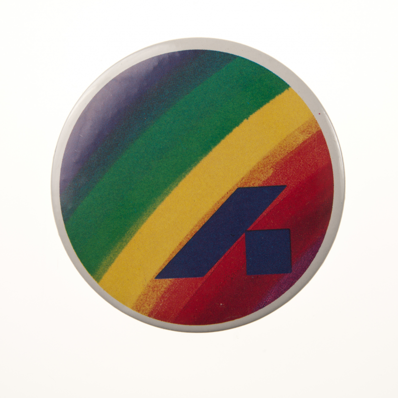 Regenbogen Button Deutsche AIDS-Hilfe e.V. 1988