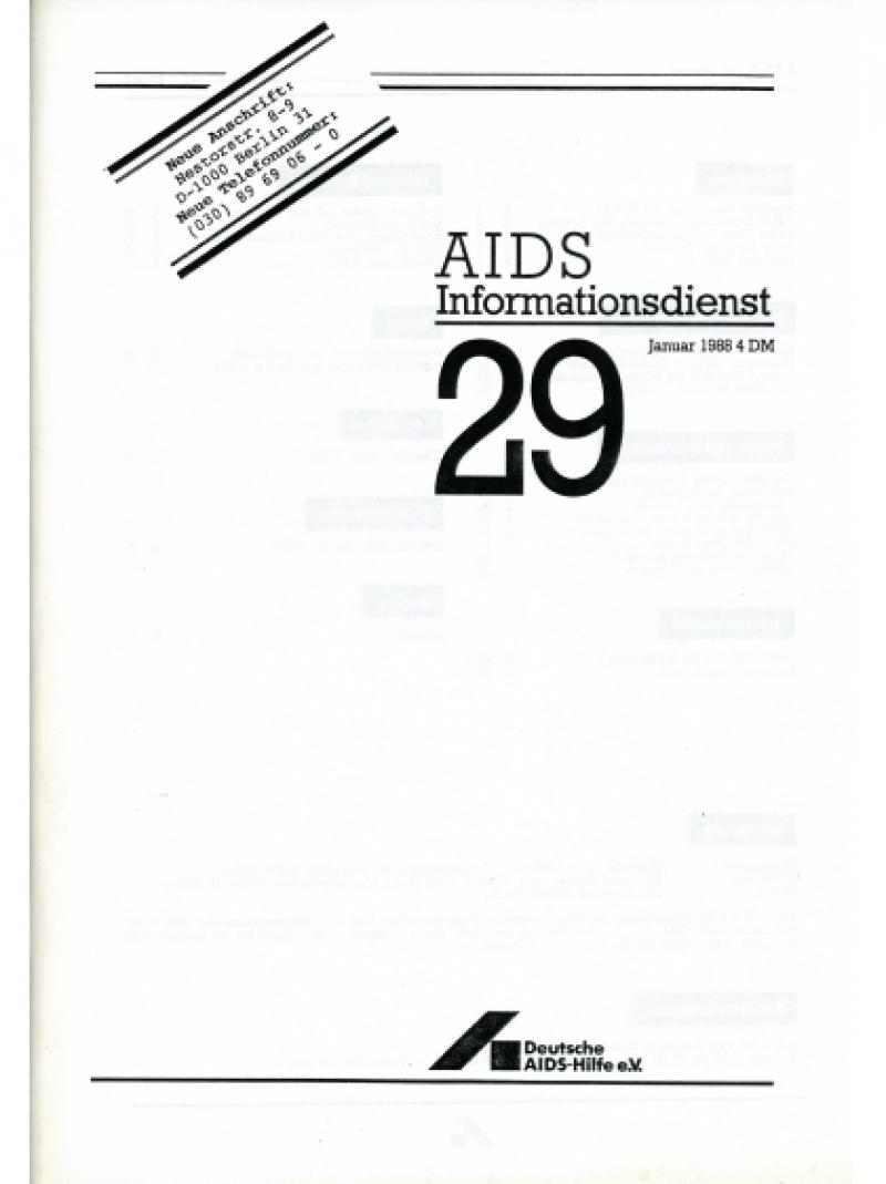 AIDS Informationsdienst Nr.29 Januar 1988