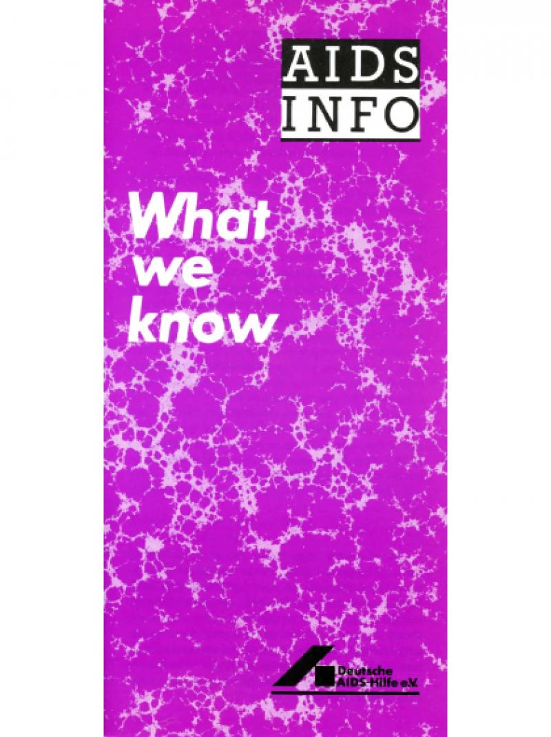AIDS Info - Heutiger Wissensstand (englisch) 1988 