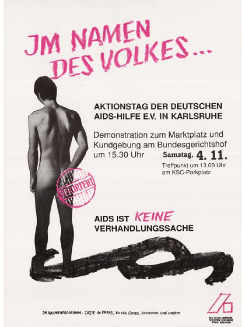 Im Namen des Volkes...Aktionstag der Deutschen AIDS-Hilfe e.V. in Karlsruhe 1989
