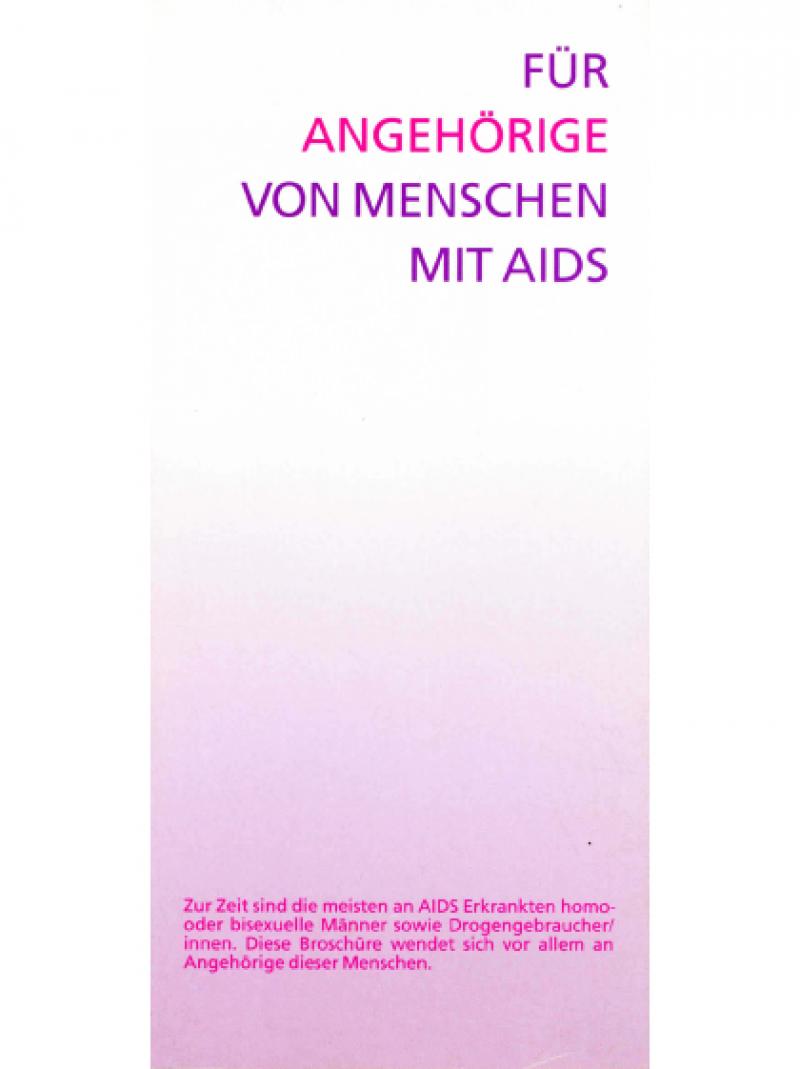 Für Angehörige von Menschen mit AIDS 1990