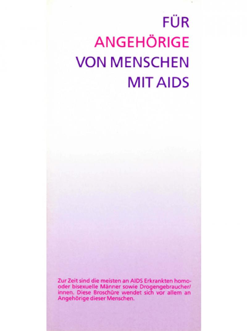 Für Angehörige von Menschen mit AIDS 1990
