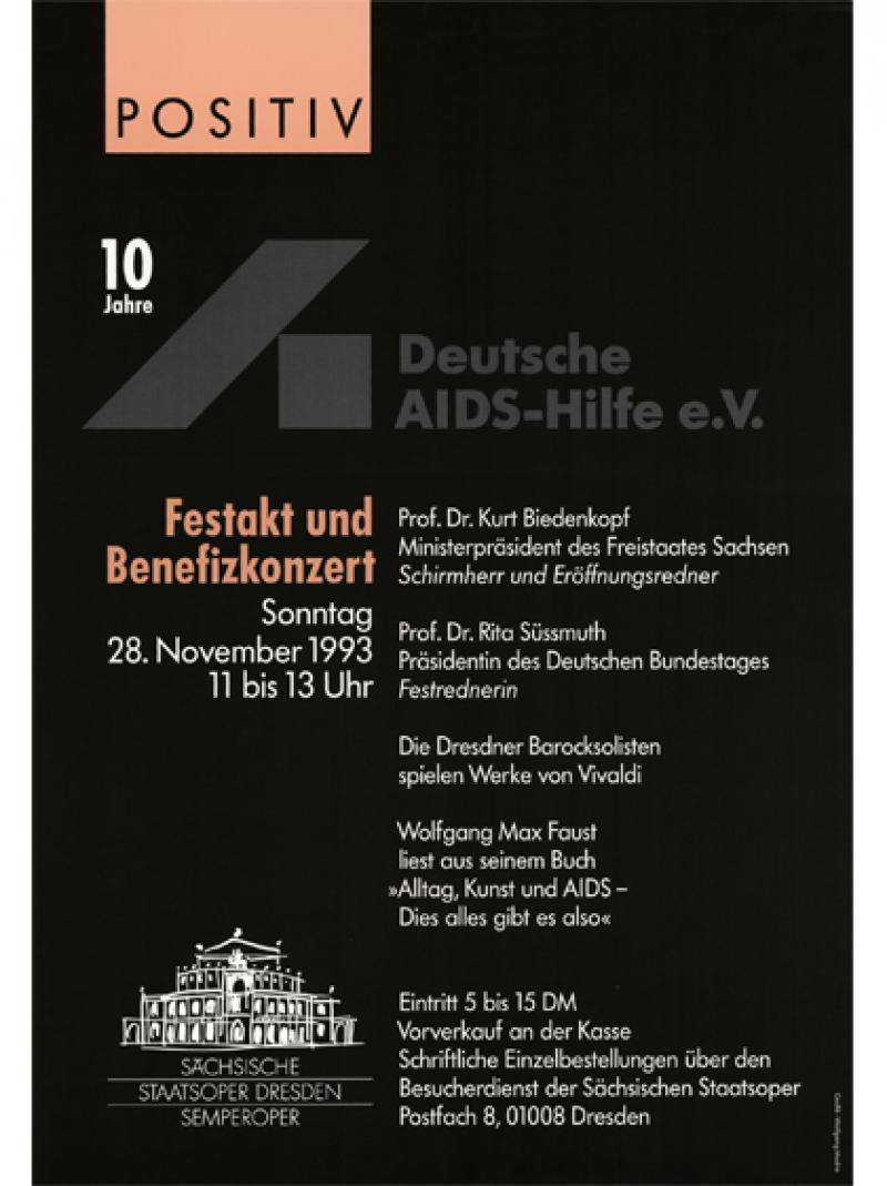 10 Jahre Deutsche AIDS-Hilfe e.V. - Festakt und Benefizkonzert 1993