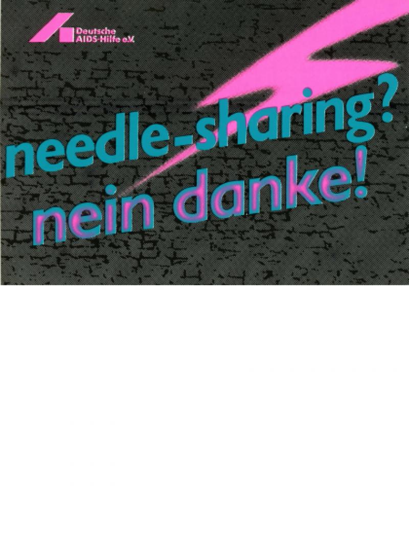 Needle-sharing? Nein danke! Aufkleber 1995