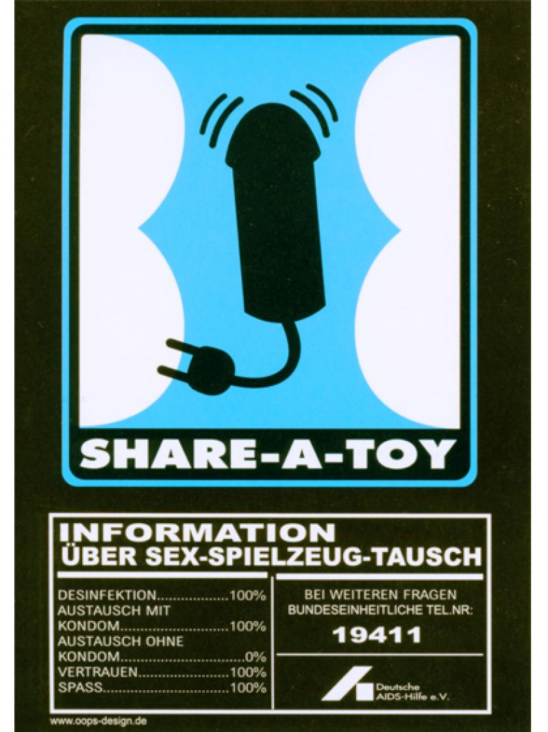 Share-A-Toy Klebepostkarte 1998