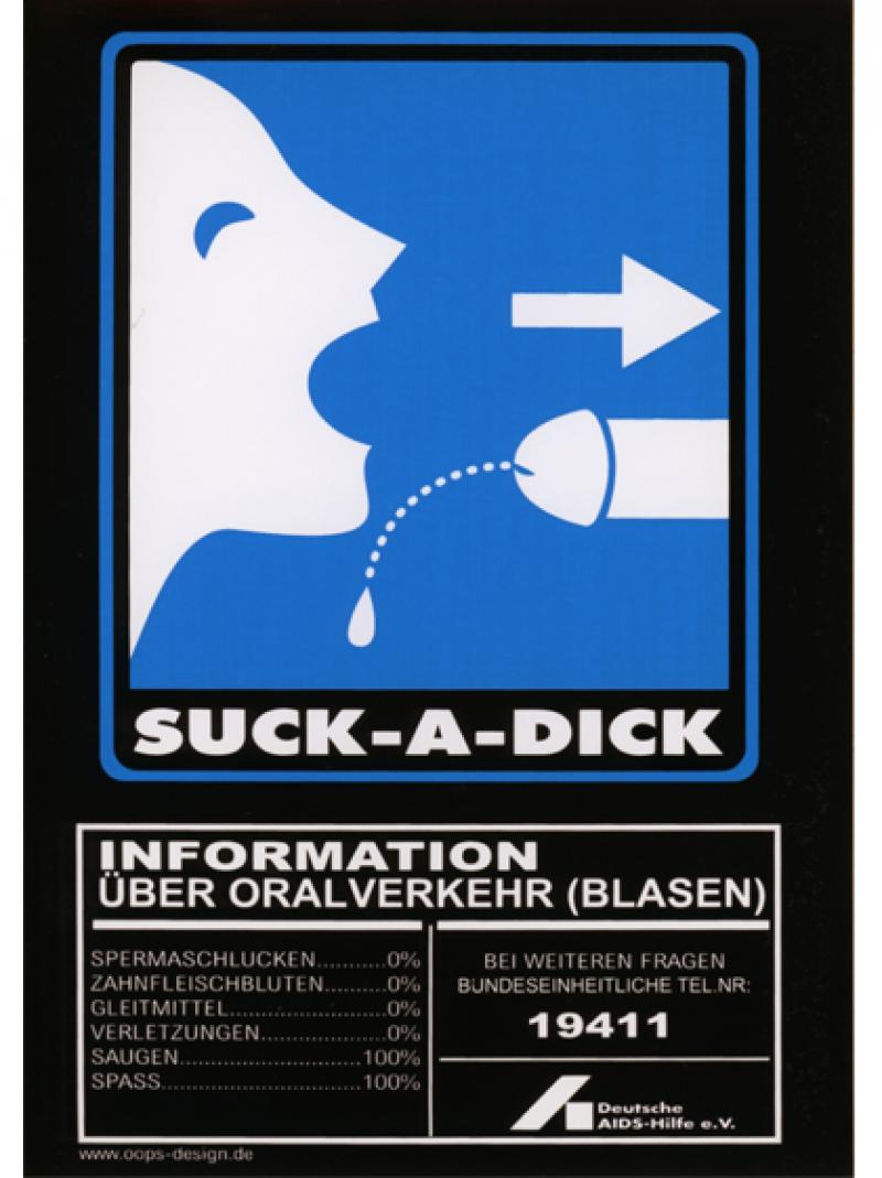 Suck-A-Dick Klebepostkarte 1998