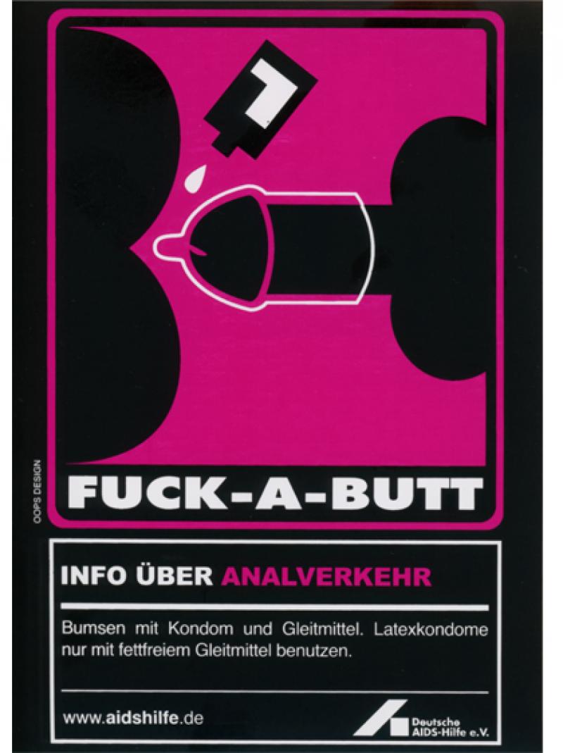 Fuck-A-Butt Klebepostkarte 1999