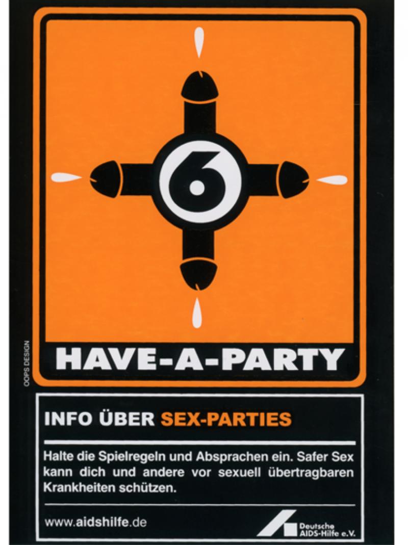 Have-A-Party Klebepostkarte 1999
