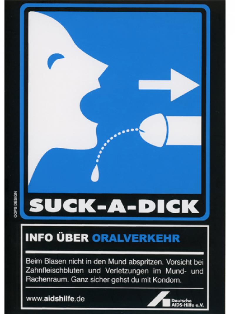 Suck-A-Dick Klebepostkarte 1999