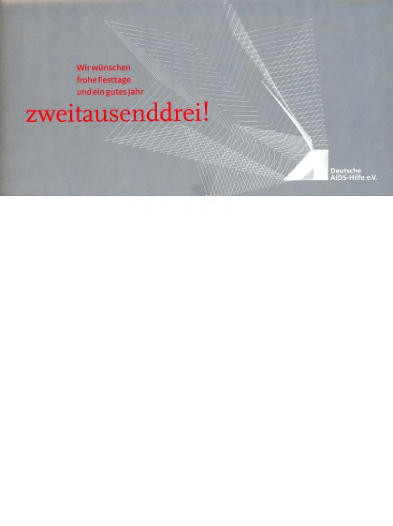 Weihnachtspostkarte - Deutsche AIDS-Hilfe e.V. 2002