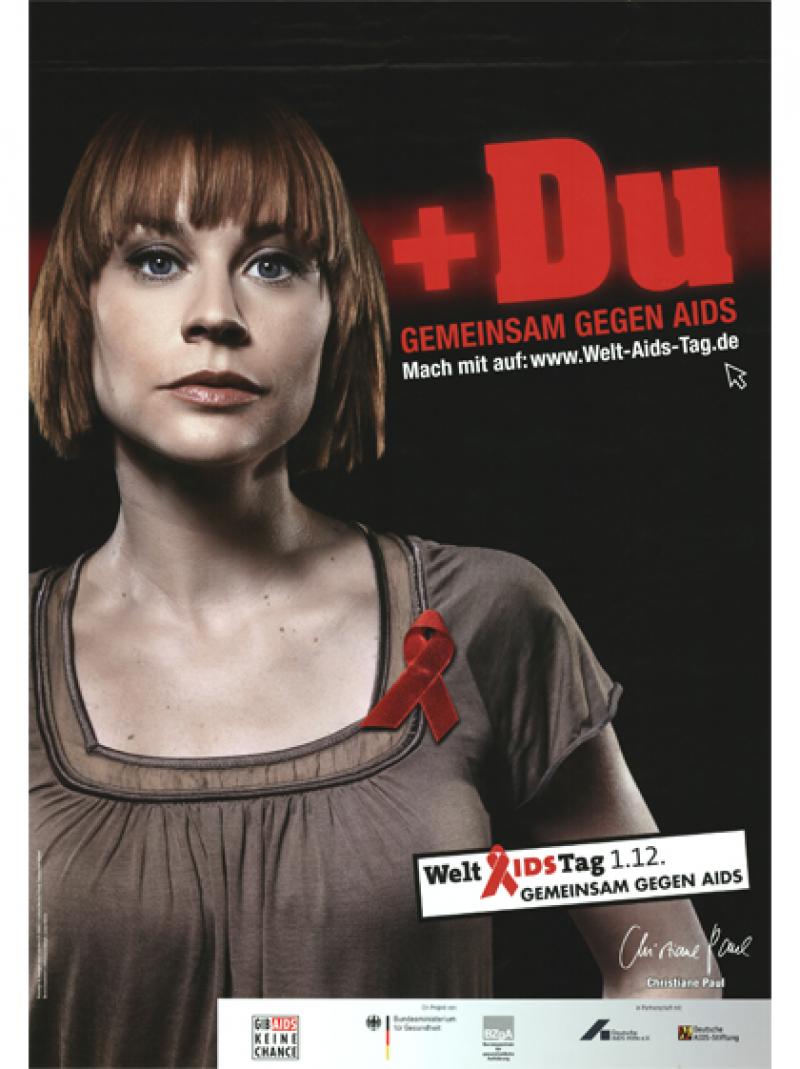 + (und) Du gemeinsam gegen AIDS - Motiv Christiane Paul 2008