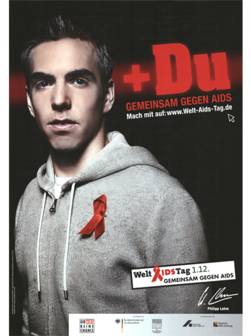 + (und) Du gemeinsam gegen AIDS - Motiv Philipp Lahm 2008
