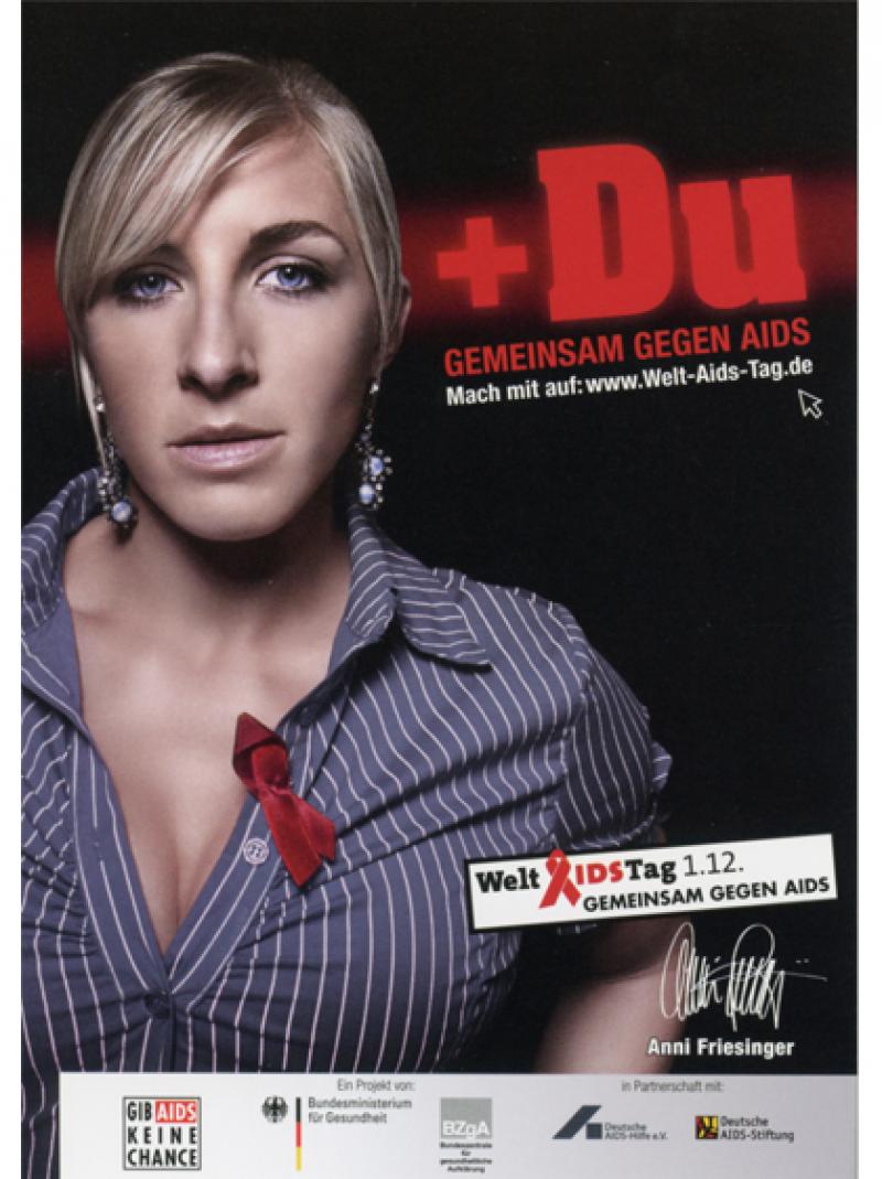 + (und) Du gemeinsam gegen AIDS - Motiv Anni Friesinger 2008