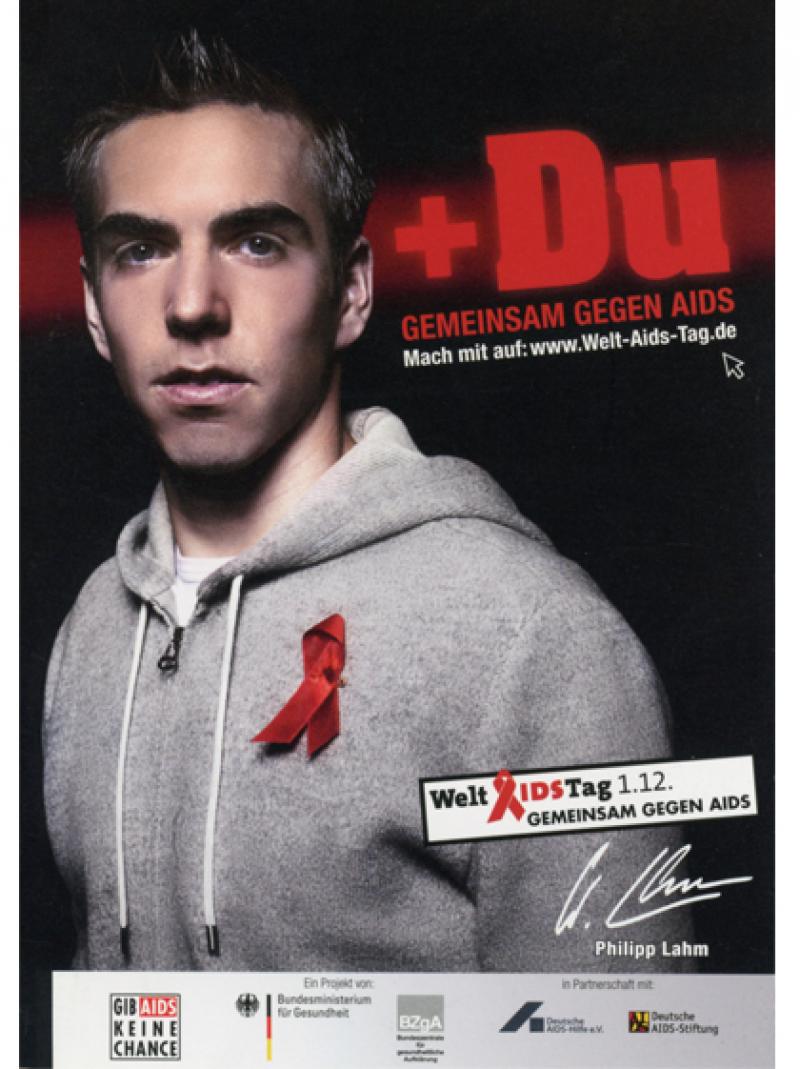 + (und) Du gemeinsam gegen AIDS - Motiv Philipp Lahm 2008