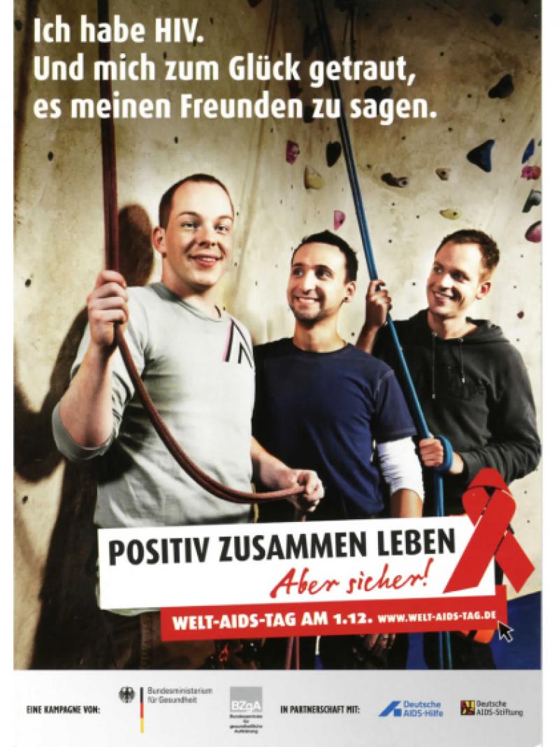 Ich habe HIV. Und mich zum Glück getraut, es meinen Freunden zu sagen. Postkarte 2010