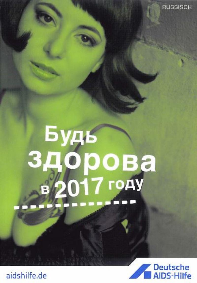 Titelblatt mit einer Sexarbeiterin, Titel "Gesund durchs Jahr 2017"