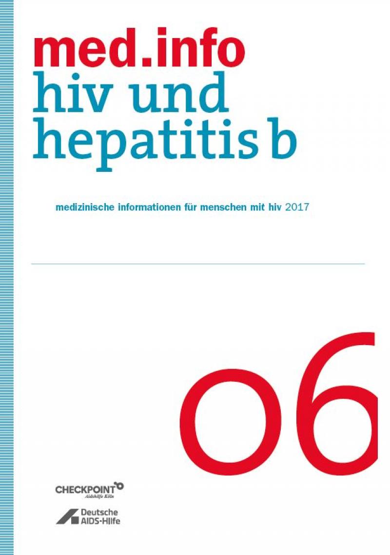 Weisser Hintergrund mit Titelaufschrift "med.info 06 - HIV und Heptatitis B"