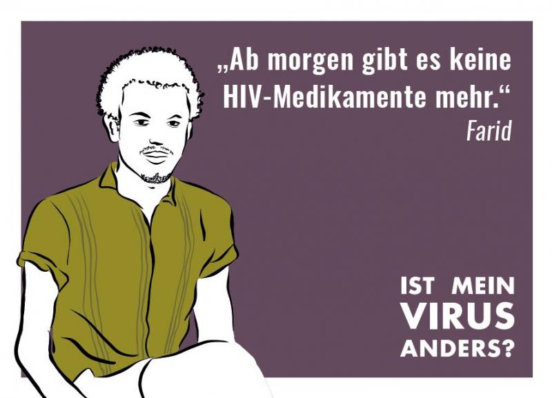 Stilisierte Abbildung eines Mannes. Kampagne "Ist mein Virus anders?"