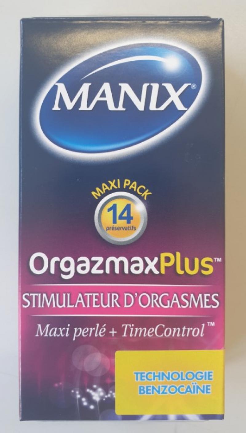 Kondomschachtel, MANIX Orgazmax Plus 14er