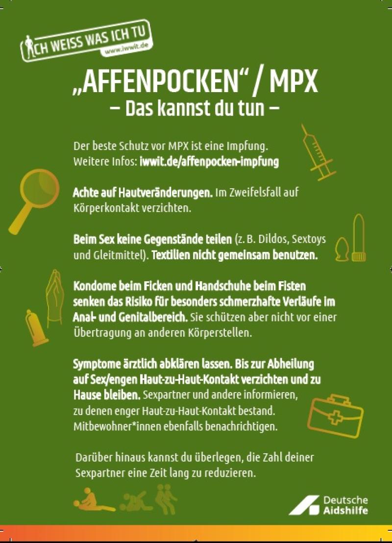"Affenpocken" / MPX - Das kannst du tun - (Flyer)
