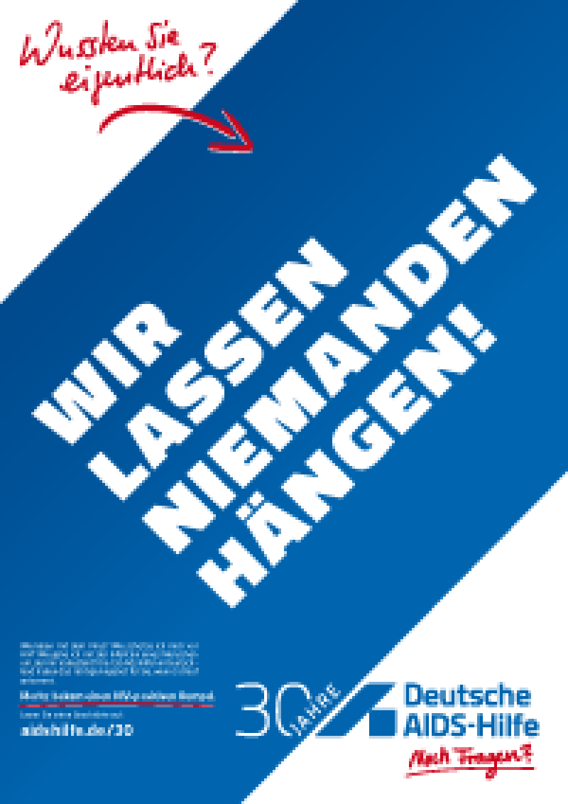 Plakat A2 "Wir lassen niemanden hängen"