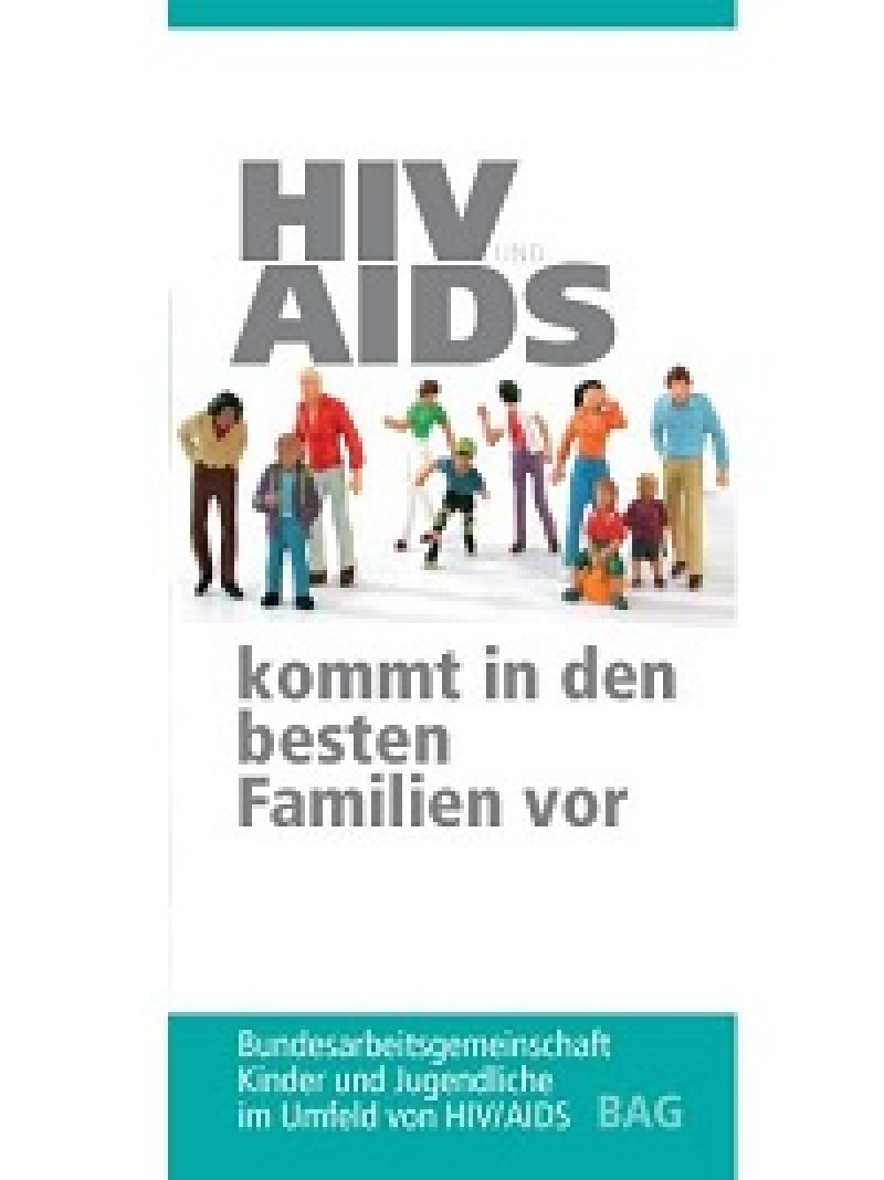 Flyer der "BAG Kinder und Jugendliche im Umfeld von HIV/AIDS"