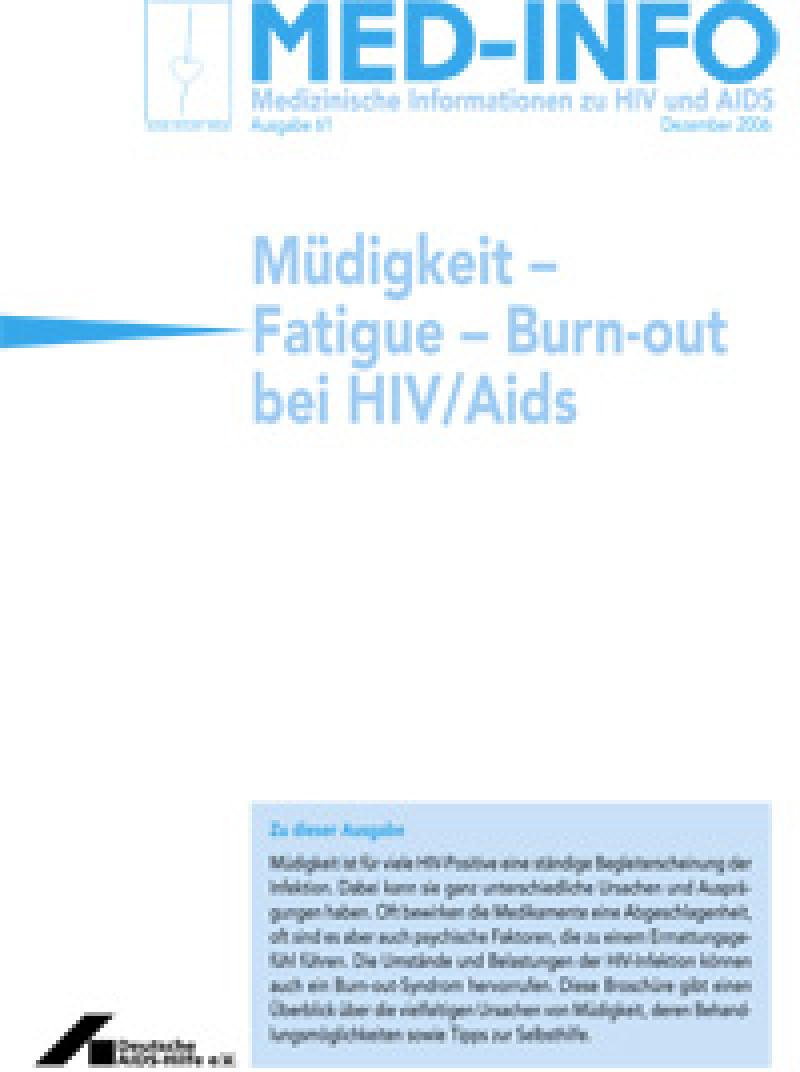 Med-Info Nr. 61 Müdigkeit – Fatigue – Burn-out bei HIV/Aids