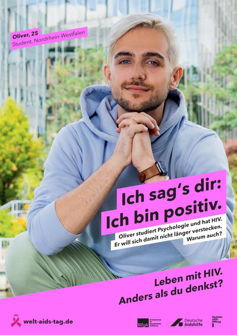 Welt-Aids-Tag 2023: Ich sag's dir: Ich bin positiv.