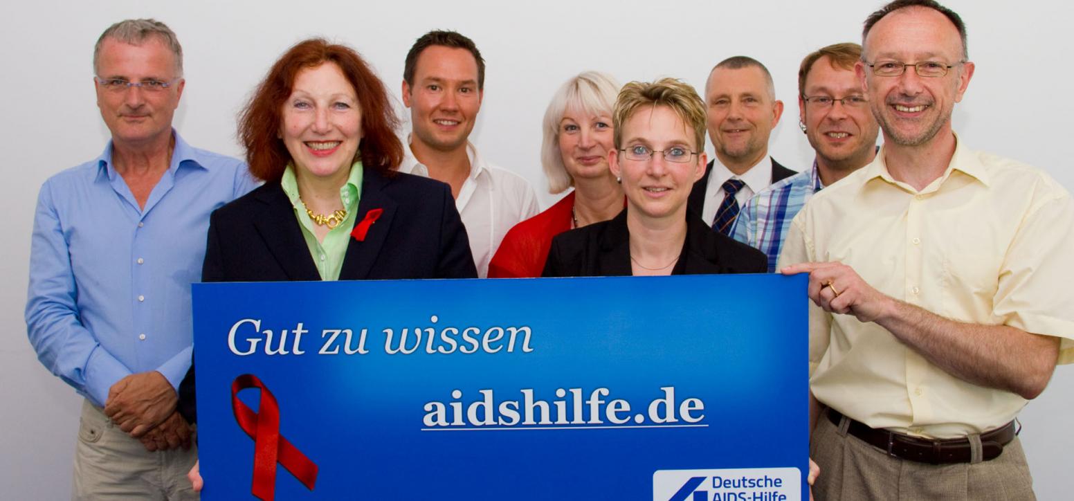 Gruppenbild zum Start von aidshilfe.de