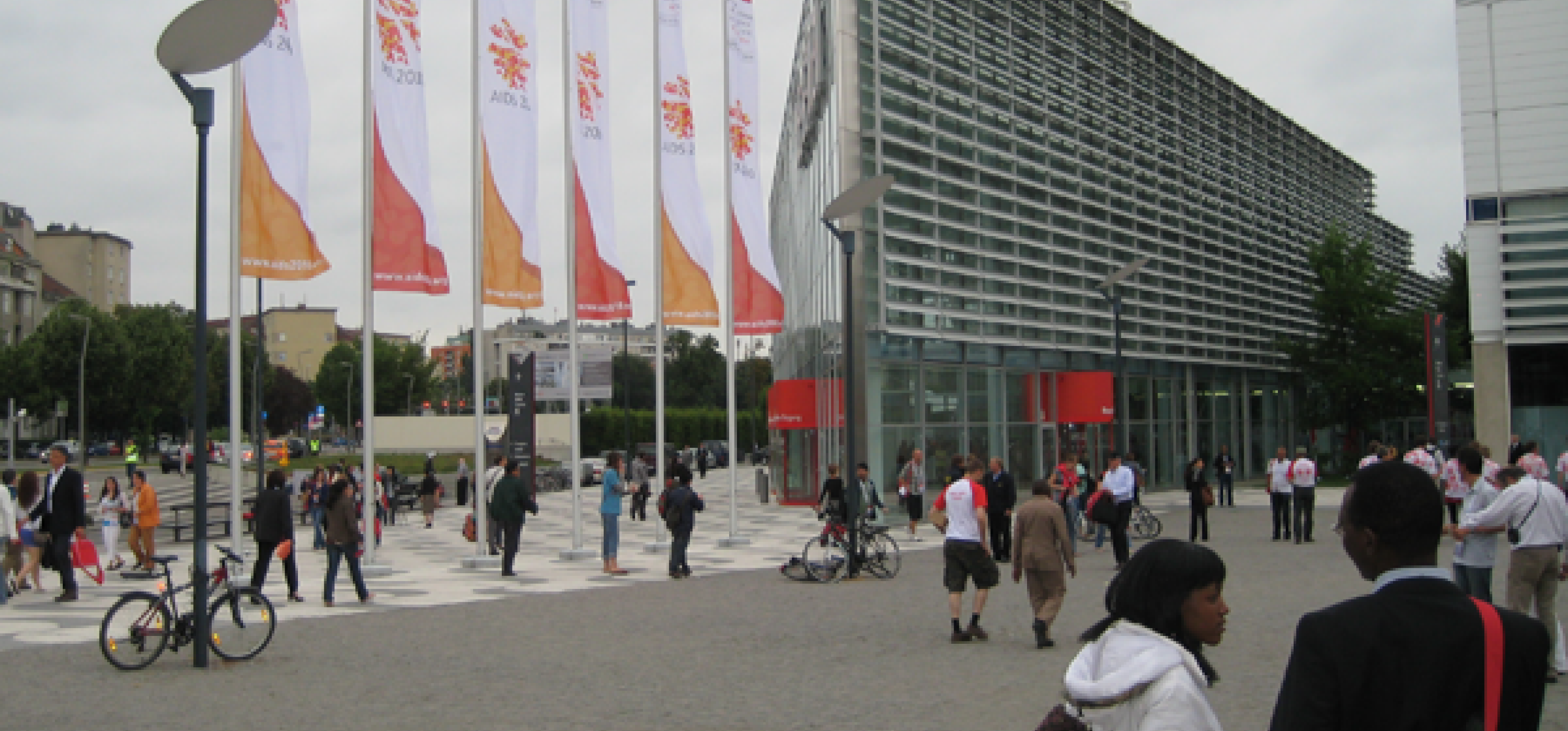 Eingang zur AIDS-Konferenz in Wien