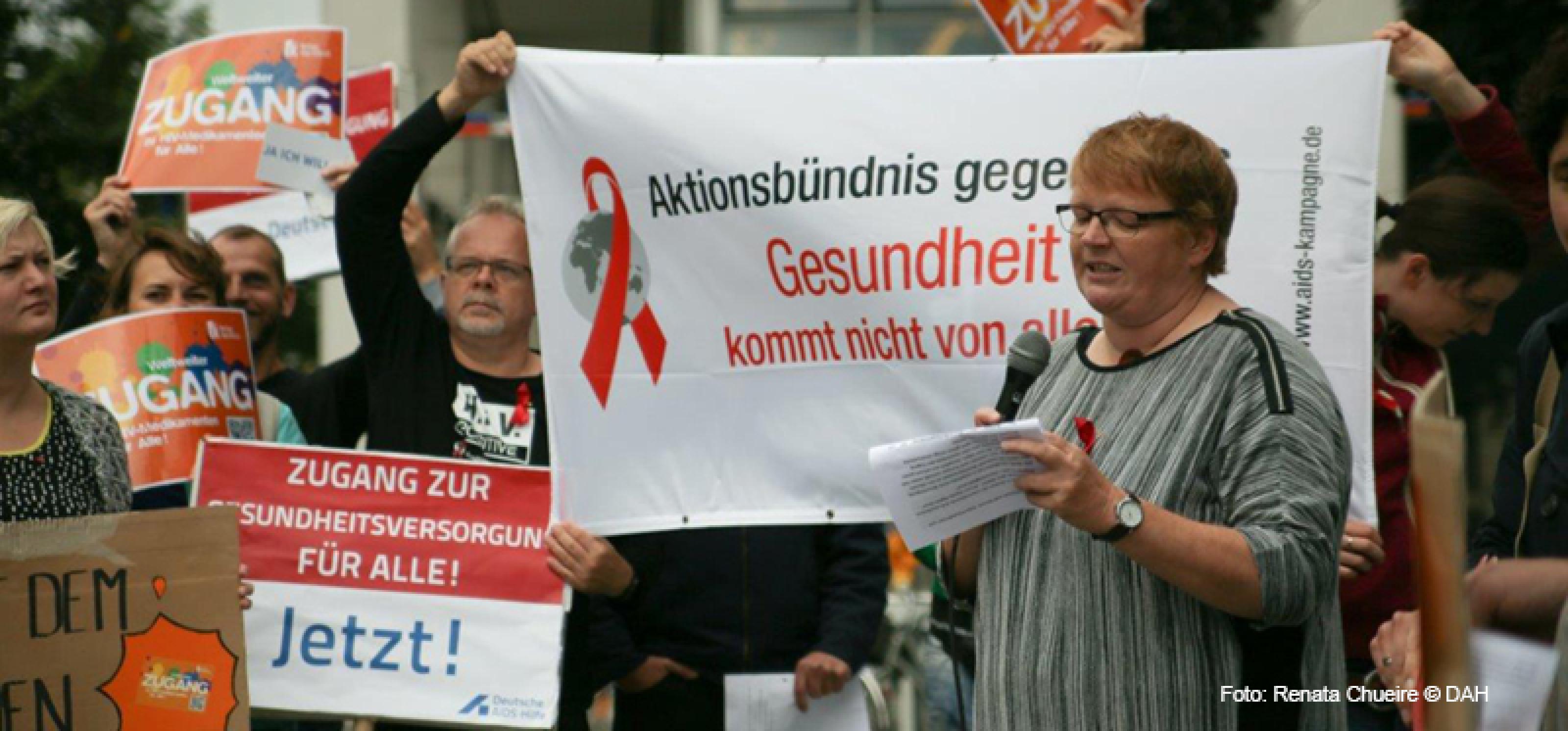 Kundgebung Bundesinitiative HIV und Migration